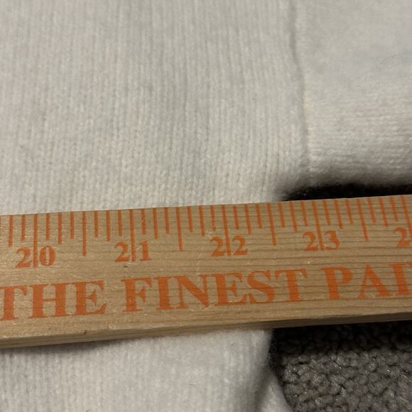 Zara Women L Cardigan Sweater 100% Wool Cropped Knit V-Neck Gold Buttons Ivory - Picture 10 of 12